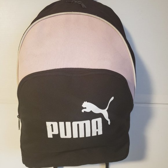Puma Handbags - PUMA Backpack soft shell baby pink black white shoulder straps bag back 2 school